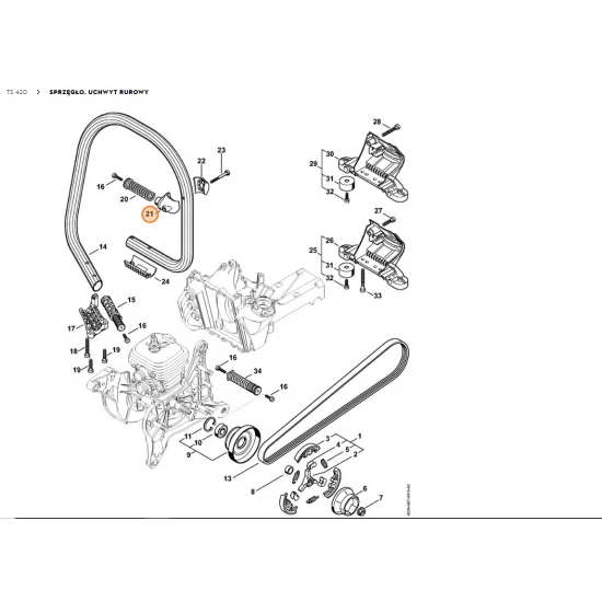 STIHL Uchwyt rurowy - mocowanie 4238 791 1900